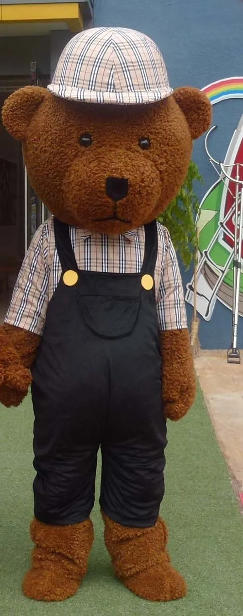 Fur Teddy Bear Mascot Costume Teddy Costume Adult Fancy Dress Clothing Christmas Gift mascotte costume 