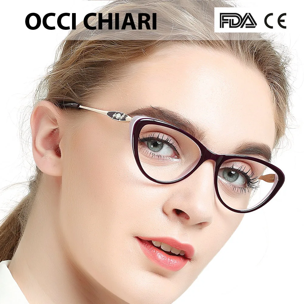 OCCI CHIARI Женская оправа для очков прозрачные оправы ацетатные очки близорукости