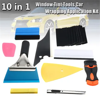 

Useful Car Wrapping Application DIY Kit Vinyl Sheet Squeegee 10pcs Window Tint Tools