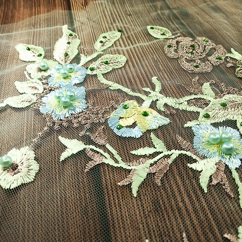 Embroidered Flower Patch Embroidery Beaded Applique Lace Patches For Clothing Wedding (11)