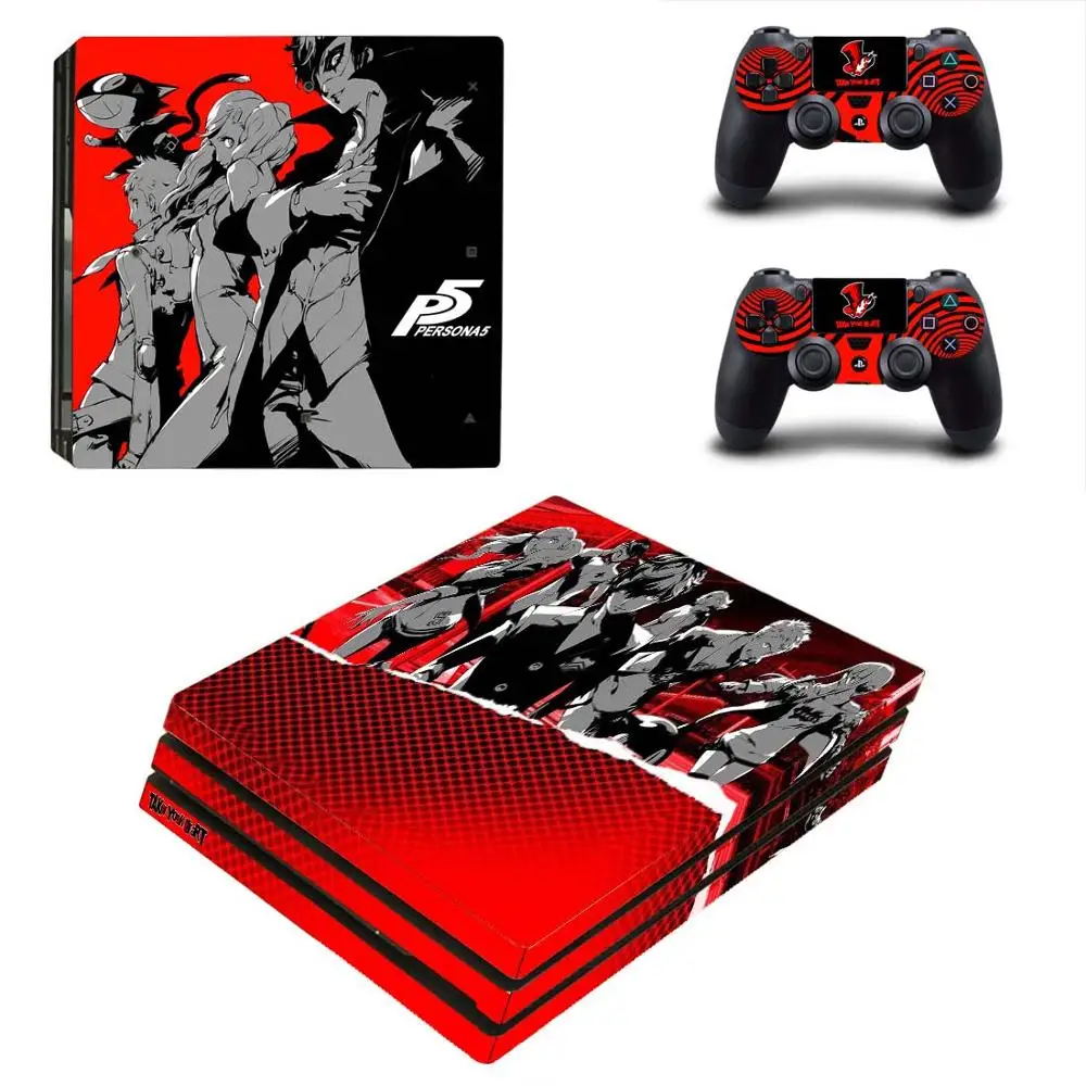 PS4 Pro наклейка на кожу Persona 5 стикер s Play станция 4 Pro PS 4 Pegatinas для sony Playstation 4 Pro консоль и два контроллера - Цвет: YSP4P-2034