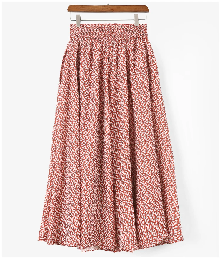 Samstree летняя шифоновая Женская юбка с оборками и цветочным принтом, трапециевидная Женская винтажная офисная одежда