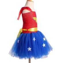 Batman Kids Girls Tutu Dress Superhero Halloween Christmas Birthday Party Costume Wonder Woman Superman Dress TS089