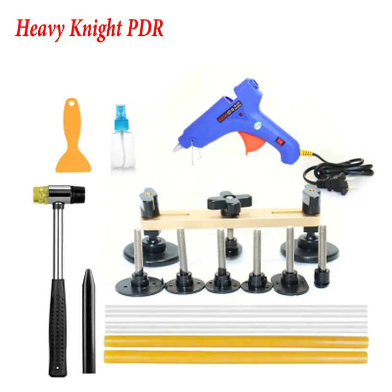 6pc Paintless Repair Puller Bridge Car Body Hail Removal Tool Gold New