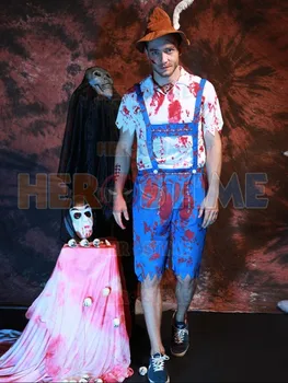 

2017 New Zombie Vampire Blood Paint Halloween Costume Beer Festival Dress