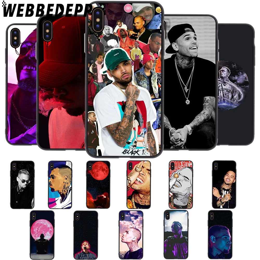 

WEBBEDEPP Pop Singer Chris Brown Soft Case for iPhone 5 5S 6 6S 7 8 Plus X XS 11 Pro MAX XR Cover