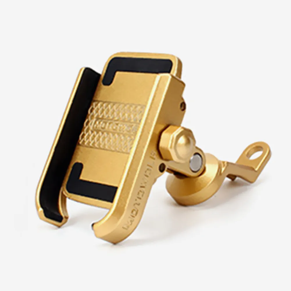 Универсальный держатель для телефона мотоцикла, держатель для велосипеда, кронштейн для USB 3,5-7 дюймов, держатель для смартфона - Цвет: Gold Mirror Type