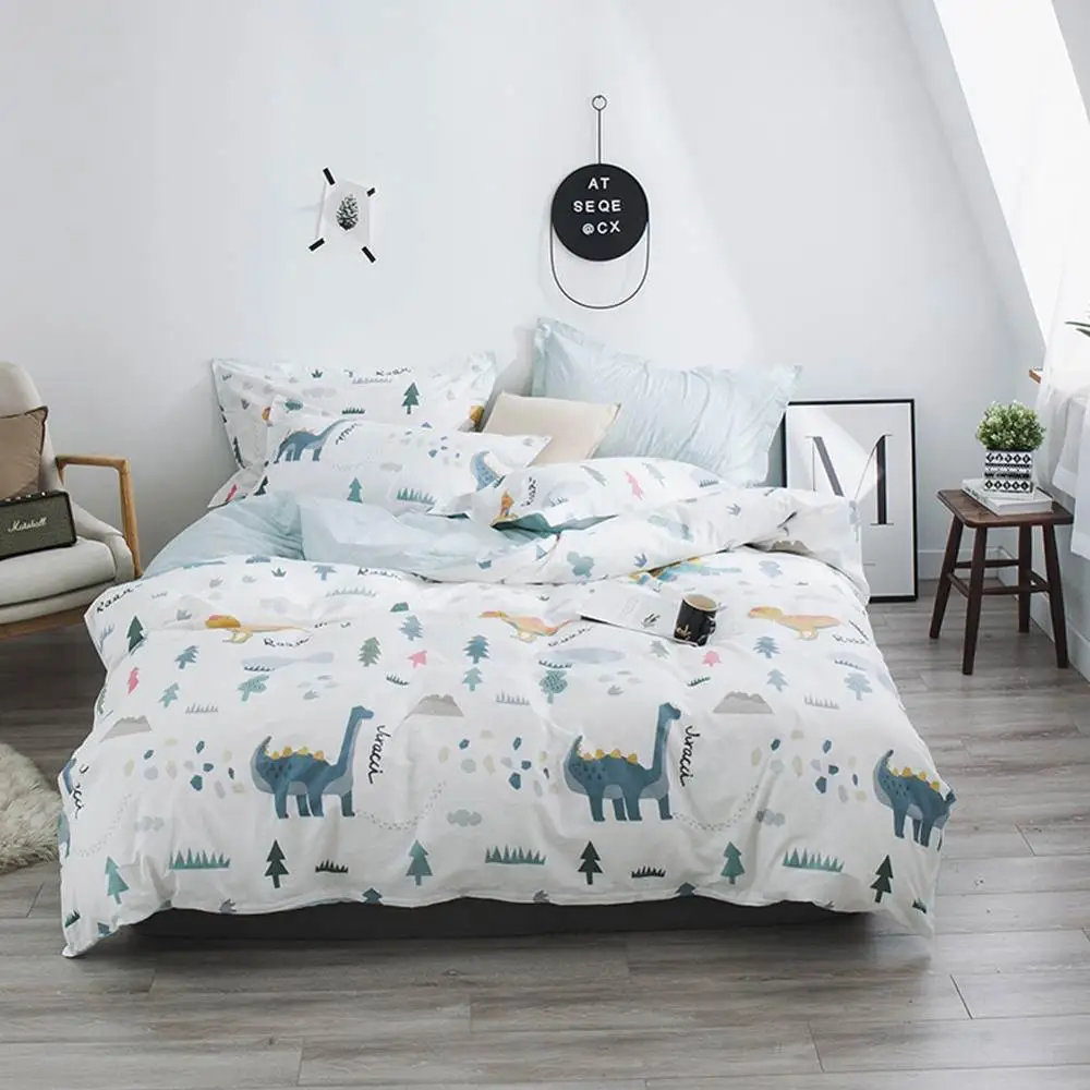 grey dinosaur bedding