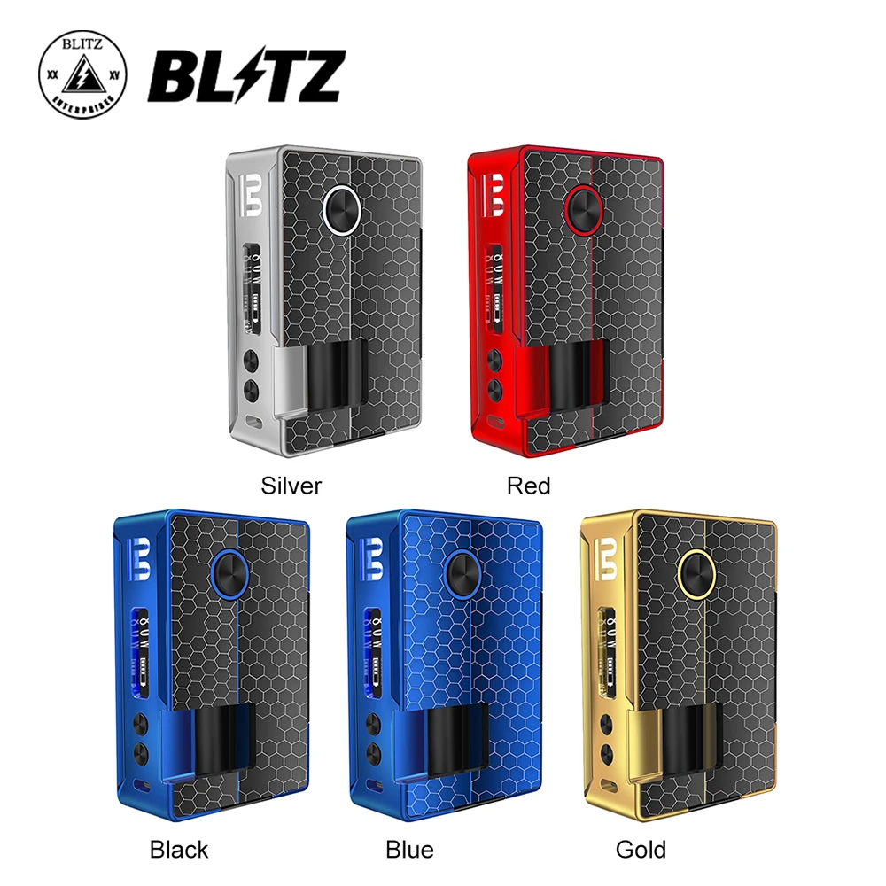 Оригинальный мод Blitz Vigor 81W TC Squonk с силиконовой бутылкой 10 мл и OLED экраном 0 91 дюйма