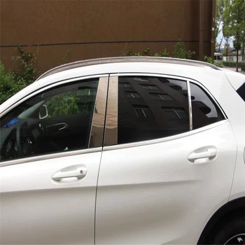 

WELKINRY car auto cover styling for Mercedes-Benz GLA X156 2014 2015 2016 stainless steel car window middle column pillar trim