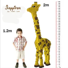 Joyyifor 1.2m/2m Cute Large Giraffe Animals Model Building Blocks Bricks Home Store Decoration Toys Compatible LegoINGlys Gifts