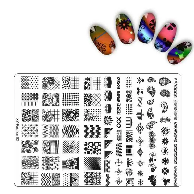 

Big Big 21*14.5cm Nail Stamping Plates For Transparent Plastic Printing butterfly Flower Lace DIY Nail Art Templates
