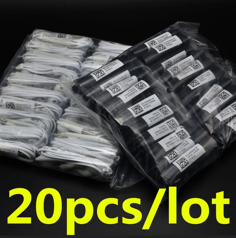 

NEW 20 pcs/lot 3.5mm in-ear S6 Headphones Earphones with Mic Earphones For Samsung Galaxy S7 s6 S5 Headset Free Shipping