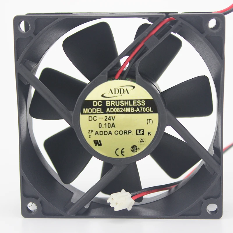 

Original ADDA 8025 80*80*25mm 8CM AD0824MB-A70GL DC 24V 0.10A 2 line inverter cooling fan