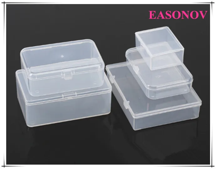 

free shipping!!rectangular transparent plastic storage box jewelry box storage box cassette cover 5pcs / lot