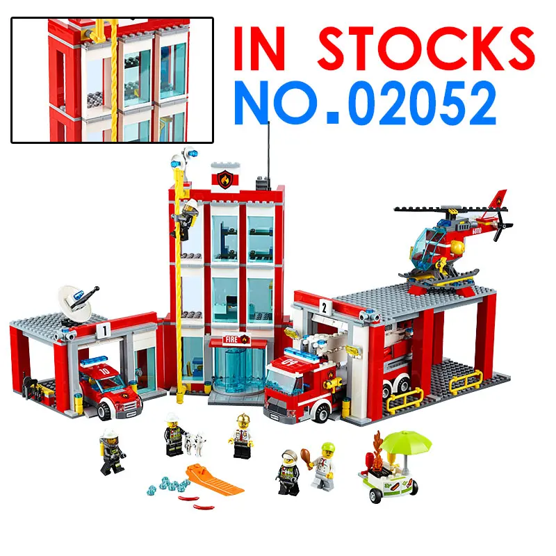 LEGOing City Fire Station Fire Truck Car Firemen Figures Creator Building Blocks Set Toys For Children Gifts LEGOing Creator