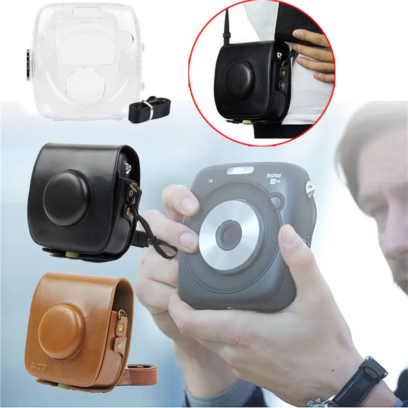 Кожаный защитный чехол для экшн камеры CAIUL Fujifilm Instax Polaroid Square SQ10 сумка на плечо