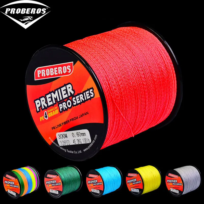 

1pc Proberos Brand 300M-500M-1000M Multifilament PE Braided Fishing Line 4 stand 6LB 30LB 35LB 40LB 50LB 60LB 70LB 80LB 120LB