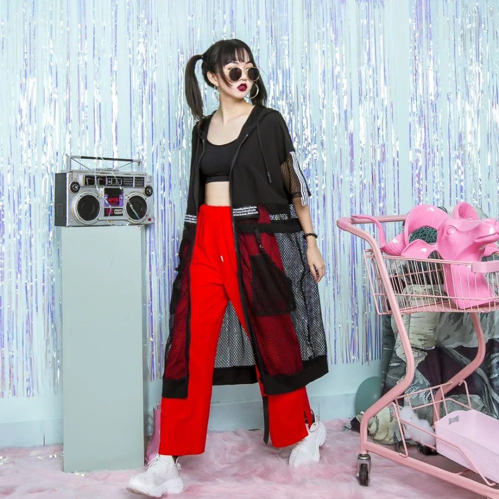 Jasmine summer volume port wind design personality hooded mesh hollowed long пальто с короткими рукавами. | Женская