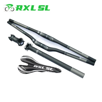 

RXL SL Mountain Bike Carbon MTB Handlebar 3K Matte/Gloss Seatpost+Stem+Saddle+Flat/Riser Handlebar Carbon Set Bicycle Handlebars