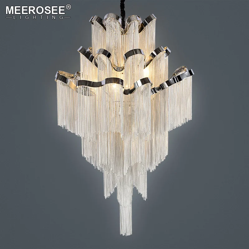 

New Arrival Aluminum Chain Chandelier Light Fixture Lustre Hanging Suspension Lamp luminaria Chain Project Lighting