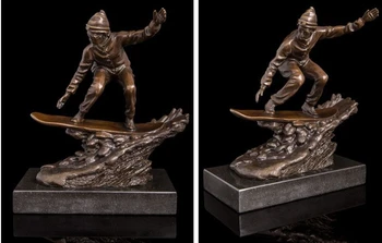 

Art Deco Sculpture Skate Boy Bronze Statue