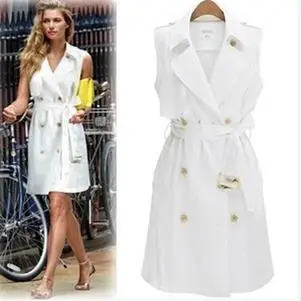 white trench coat dress