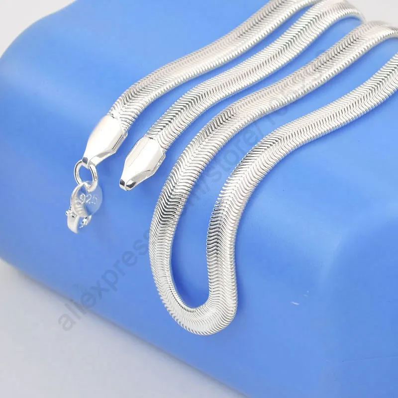 

Smooth Snake Man Necklace Chain With Lobster Clasps Set Heavy Jewelry 1 Piece 16-24Inch Nice 925 Sterling Silver