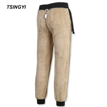 Tsingyi зимние Утепленные берберского флиса размера плюс 6XL 7XL 8XL мужские спортивные штаны повседневные утепленные из искусственного меха военные мужские брюки