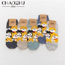 CHAOZHU весна лето мультфильм собаки белка кошка каваи Инди носки Tumblr 90s мода гранж подростков милые носки до лодыжки женщин