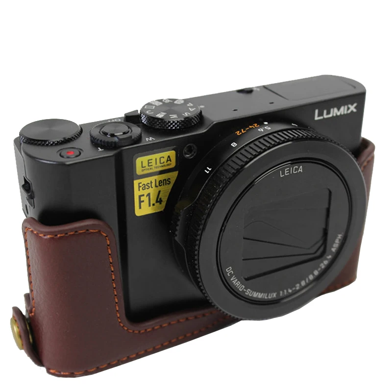 Genuine Leather Camera Bag Case For Panasonic LX10 LUMIX LX10 DMC LX10