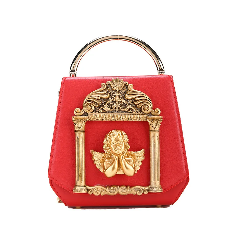 Сумки через плечо ангела для женщин кожаные сумки Маленькая женская сумка на плечо женские сумки-мессенджеры Женская Ручная сумка Sac Tote - Цвет: red
