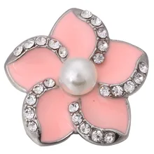 5 шт./лот Высокое качество 18 мм украшение с защелкой Цветочная застежка со стразами Кнопка подходит DIY 18 мм 20 мм браслет на защелке аксессуары