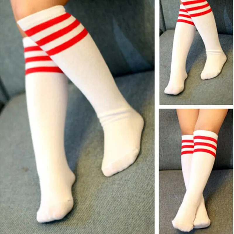 Полосатые Простые Модные хлопковые носки в полоску для девочек-подростков, Детские милые Мультяшные носки для От 1 до 12 лет девочек