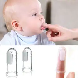 Новые дети малыш мягкие безопасные силиконовые палец Зубная щётка с коробкой Gum кисть для очистить массаж десен привычки гигиены поезд 6 м