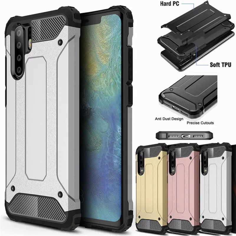 For Huawei P30 pro Heavy Duty Hybrid Armor Hard Rugged Cover For Mate 20 pro P20 P Smart 2019 Honor 9 10 Lite 6X 8X 8C Play Case