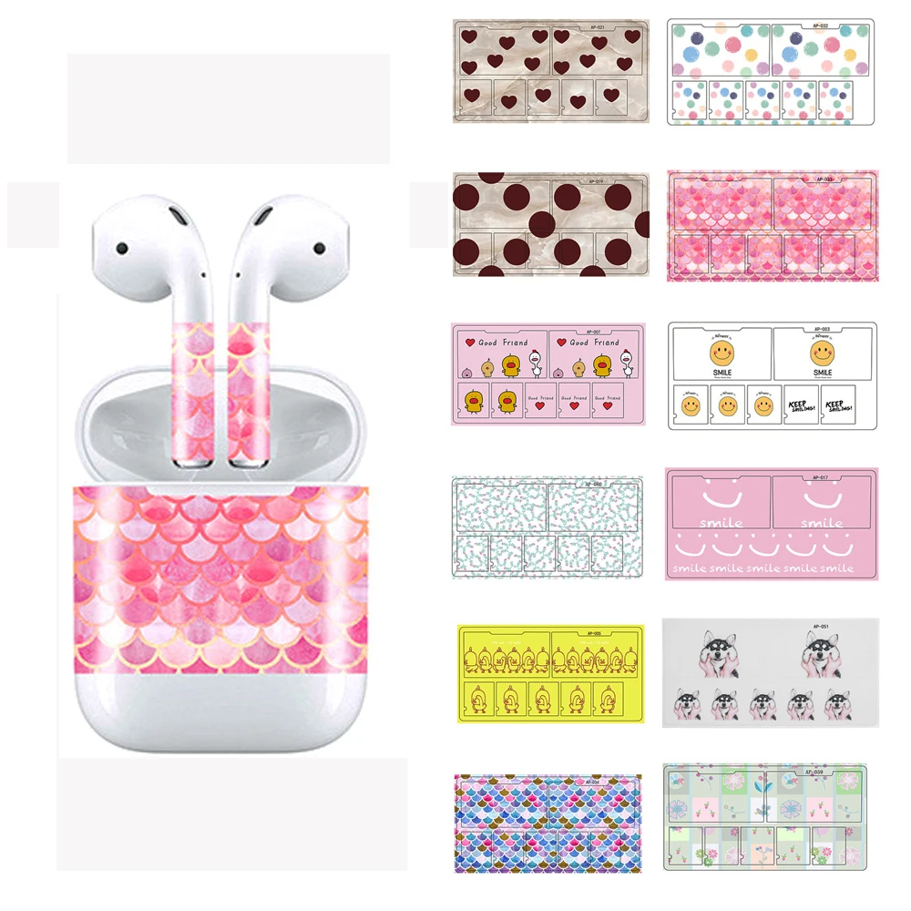 

Ultra Thin Fashion Sticker For Apple AirPods Protective Cover Skin Decal Scratch Proof Films Skin Sticker Charging Box Decal