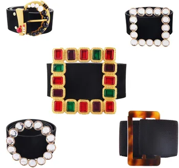 

new Designer Luxury Brand Women belts Vintage Colorful Diamond Square Buckle Belt Fashion jeans Women Waist Belts Waist Seal