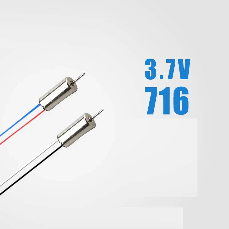 Мини 716 7*16 диаметр 7 мм длина 16 мм 0,8 мм вал 3,7 в двигатель без сердечника R/C игрушки DIY Дрон Квадрокоптер Rc запасные части Аксессуары