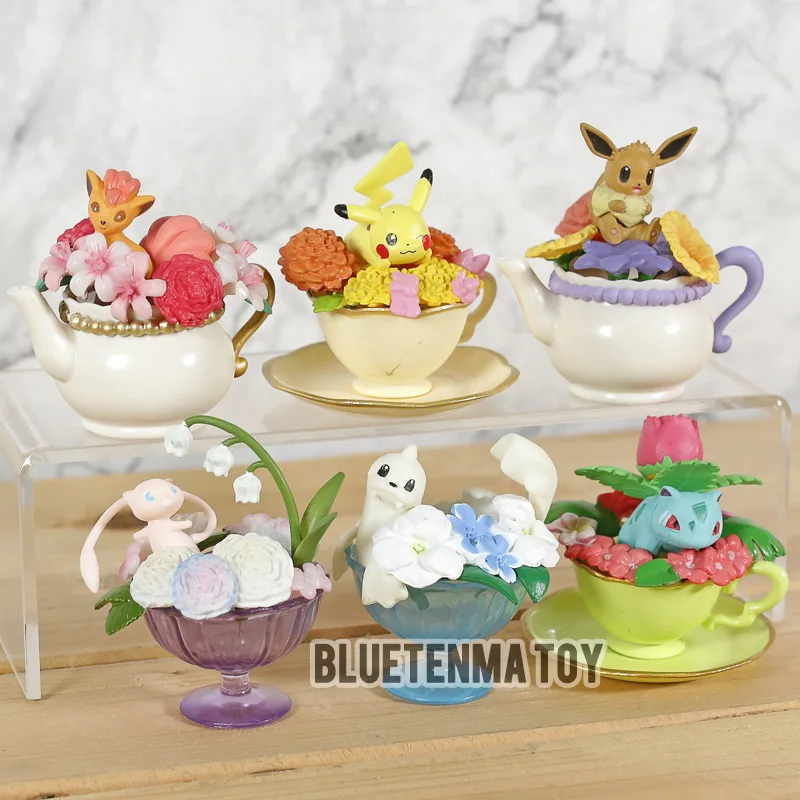 

Anime Figure Action Pikachu FLORAL CUP Dewgong Bulbasaur Eevee PVC Collection Model Toy 6pcs/set