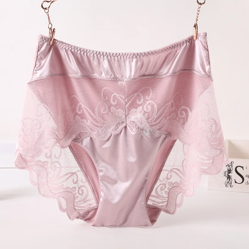 Sexy Large Size Briefs Women's Panties Lace Panty Plus Size XL XXL 3XL High Waist Panties Women Ladies Underwear Lingerie 2