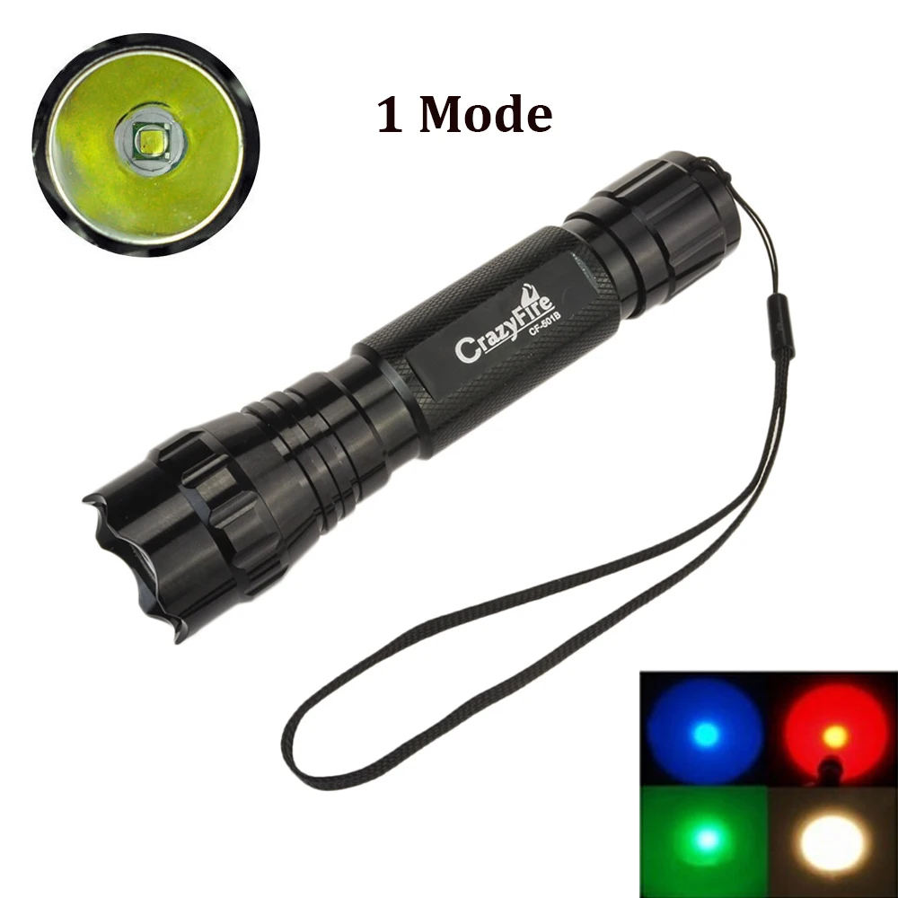 1000 Lumen Cree XML T6 501B LED Tactical Flashlight Torch 1 Mode
