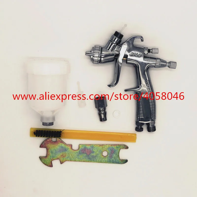 

Mini Professional LVLP Spray Gun Free shipping R100 1.0MM Nozzle Mini Air Paint Spray Guns Airbrush For Painting Car Aerograph