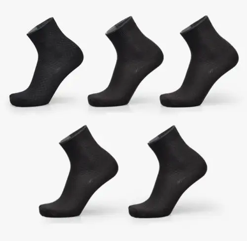 Casual Unisex Bamboo Breathable Socks Men Women Summer Style Hemp Harajuku Socks 5 Style One Pairs - Цвет: Iron Grey