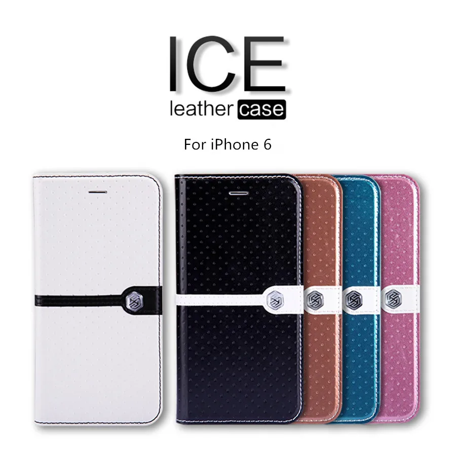 

Nillkin Leather Phone Bag Luxury Case for iPhone 6/6S/ 6 Plus Flip Kickstand Case Protective Phone Cover 5 fashionable colors