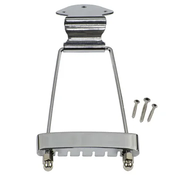 

New 1pcs Guitar Tailpiece Trapeze Chrome for 6 String Archtop Guitar Parts