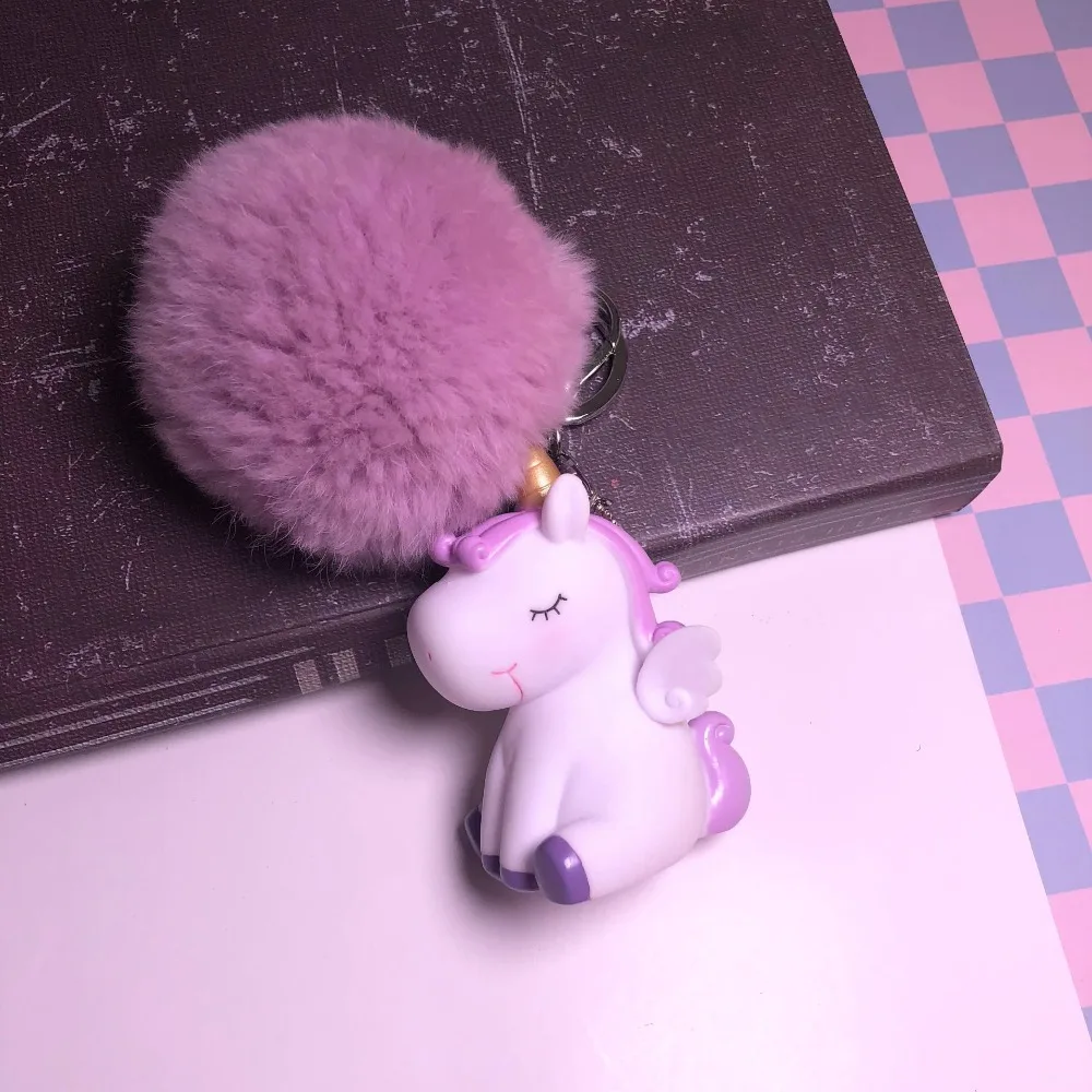 15 см единорог плюшевые подвесные игрушки Сжимаемый звук вентиляция Куклы kawaii Hairball животных брелок лошадь Игрушки для маленьких девочек подарок