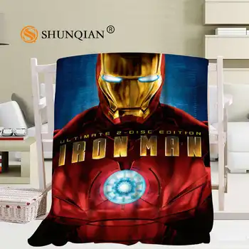 

Custom big size Avengers Iron Man Blankets for beds Falafel warm winter sleeping sofa blanket 56x80inch 50X60inch 40X50inch