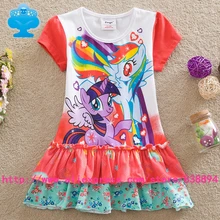 flags 5pcs/lot 2015 New baby girls my little pony Fashion princess flower dress summer Legging casual for kids children Q9109#