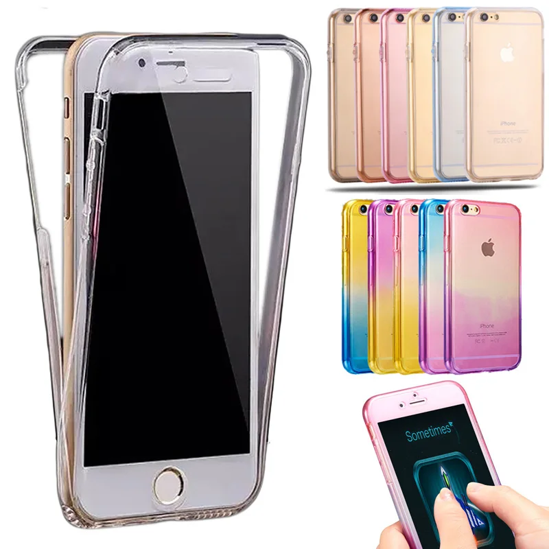 for iphone 7 shockproof back front transparent tpu for iphone 7 shockproof back front transparent tpu